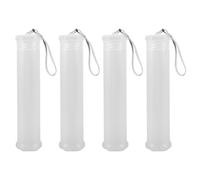 CALLARON Set da 4 Contenitori Trasparenti Telescopici in Plastica per Pennelli e Materiali Artistici, Tubo Porta Penne Versatile Design Chiaro per Sessioni Creative e Pittura