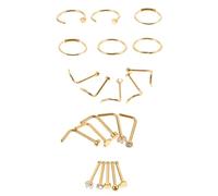 CALLARON Set di Borchie per Il Naso Orecchini d'oro per Le Donne Cerchio per Anello al Naso Cerchi per Anelli per Il Naso per Le Donne Gioielli da Piercing Acciaio Inossidabile