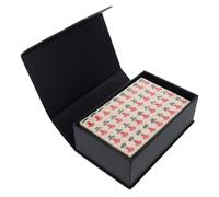 CALLARON Set Mahjong Cinese Mini Portatile in Melamina, Tessere Incise, Formato Piccolo, per Dormitorio e Riunioni di Famiglia, Gioco da Viaggio e All'aperto