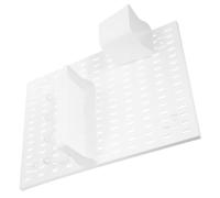 CALLARON Set Pannello da Parete senza Foratura, Organizer Cucina e Bagno in Plastica Bianca Ganci e Ripiani, Soluzione Salvaspazio per Utensili e Arredamento Casa