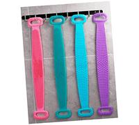 CALLARON Spazzola Massaggiante e Cinturino Esfoliante in Silicone Verde 76 Cm, Asciugamano Da Bagno Per Doccia Doppio Anello, Pulizia Profonda Schiena e Collo, Accessorio Bagno Per Cura Della Persona