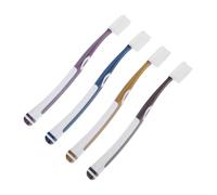 CALLARON Spazzolini Da Denti Per Adulti Set 4 Pezzi in Silicone Morbido Setole Flessibili Pulizia Dentale Portatile Compatto Per Viaggi e Uso Familiare