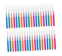 CALLARON Spazzolino Diritto 40 Pezzi in Acciaio Inox e Plastica per Pulizia Profonda dei Denti, Design Push-Pull per Uso Domestico e Lavorativo