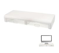 CALLARON Supporto Alzata per Monitor con Cassetto in Plastica, Rialzo per Schermo del Computer per Ufficio e Festa Scuola Decor, Organizer Desktop Funzionale