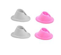 CALLARON Supporto per Flaconi Unghie 4 Pezzi Rosa e Bianco, Base Porta Flacone Smalto Resistente e Leggera per Manicure Professionale e Uso Domestico