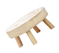 CALLARON Supporto per Piante in Legno Massello, Stile Rustico Vintage | Forma Piccola da Sgabello Rotondo, per Vasi di Erbe e Piante, Arreda Mensole e Veranda