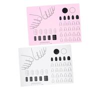 CALLARON Tappetino per Manicure in Silicone 2 Pezzi, Tappetino per Disegnare Unghie Riutilizzabile, per Principianti e Professionisti, Portatile per Miscelazione Colori
