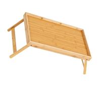 CALLARON Tavolino Pieghevole in Bambù Beige, Semplice ed Elegante, Comodo e Salvaspazio per Casa e Ufficio, Tavolo Mini per Computer Portatile