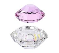 CALLARON Tazza Di Vetro Per Lavare Le Penne Tazza in Cristallo Resistente Riutilizzabile e Ecologico Facile Da Trasportare e Riporre Per Nail Art e Uso Domestico