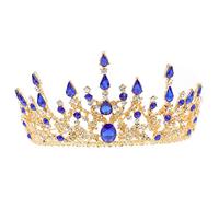 CALLARON tiara Copricapo corone barocche corteo nuziale diademi nuziali per la sposa Accessori per le donne Decorazione di nozze in stile barocco Testamento del matrimonio lega Blu