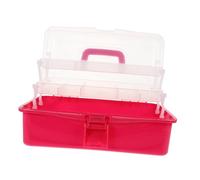 CALLARON Valigetta Portautensili in Plastica Traslucida Maniglia Scatola Portaoggetti Portatile Multifunzione per Nail Art Cosmetici e Medicinali Contenitore Professionale per