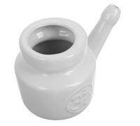 CALLARON Vaso Neti in Ceramica Lavaggio Del Naso Sciacquone Per Il Naso Detergente Nasale Per Adulti Netto Lavanda Nasale Flacone Per Risciacquo Nasale Rondella Nasale Ragazzo Adulto Bianca