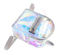 CALLARON Zaino Casual Dazzling Trasparente Per Ragazzo Ragazza e Ragazze Borsa Da Viaggio Creativa Con Chiusura Zip Leggero e Pratico Per Scuola e Attività All Aperto Bianco