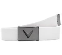 Callaway Cintura da golf da uomo con logo a V, materiale elasticizzato resistente, punta in metallo e fibbia regolabile, tinta unita