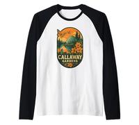 Callaway Gardens - Camicia da giardino con farfalle, motivo floreale Maglia con Maniche Raglan