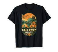 Callaway Gardens - Camicia da giardino con farfalle, motivo floreale Maglietta