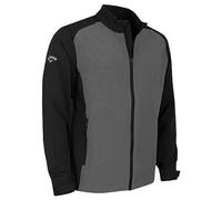 Callaway Golf 2024 Giacca Full Zip Resistente Vento Acqua Uomo, Grigio Medio Marmorizzato, XL