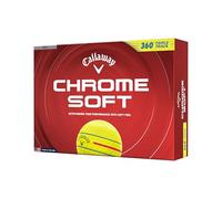 Callaway Palline da golf Chrome Soft 360 Triple Track 2026 - Confezione da 12 , giallo