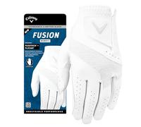 Callaway Golf Fusion Spann Guanto da golf (indossato sulla mano sinistra, da donna, S, bianco/argento)