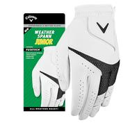 Callaway Guanto da golf Weather Spann Junior (indossato sulla mano sinistra, S, bianco)