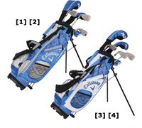 Callaway X Junior-1 Pacchetto Set, X Junior-1-Set da 4 Pezzi per Mano Sinistra, Colore Bianco Bambino, 4 Clubs + 1 Stand Bag