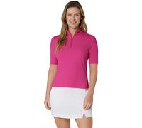Maglietta da donna Callaway Rib Play Short Sleeve Mock Fuchsia Purple S