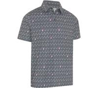 Callaway Scotch Novelty Print Mens Golf Asphalt L Polo