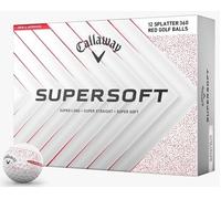 Callaway Supersoft 2025 White Splatter 360 Red 12 Palle da golf