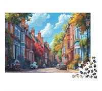 Calle centro Rompecabezas 1000 Piezas Con Colores Vibrantes Puzzle Terapia De Arte Para Pasatiempos En Casa Como Cita En Casa 38x26cm/1000pcs