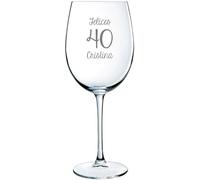 CALLE DEL REGALO Bicchieri da vino personalizzati | Bicchieri da vino in vetro da 58 DAD, 1 COPA)