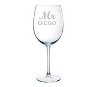 CALLE DEL REGALO Bicchieri da vino personalizzati | Bicchieri da vino in vetro da 58 cl (MR, 1 COPA)