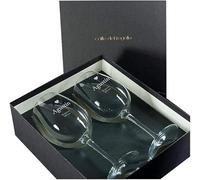 CALLE DEL REGALO Confezione da due Bicchieri da vino personalizzati | Bicchieri da vino in vetro da 58 stuccio incluso | Personalizzati con nome e dedica incisa | (CUORE, 2 BICCHIERI CON