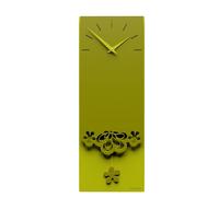 CalleaDesign Orologio a pendolo da parete Merletto Legno Verde Oliva