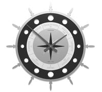 CalleaDesign Orologio da parete Rosa dei Venti Legno Nero