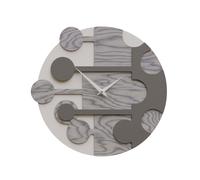 CalleaDesign Orologio da parete rotondo con struttura in legno dal design modern