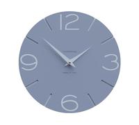 CalleaDesign Orologio da Parete Smile - Handmade in Italy, Design Silenzioso Moderno, 30 cm, Elegante da Arredo - Colore Carta da zucchero e Azzurro polvere