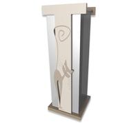 CalleaDesign Portaombrelli Gatti Legno Tortora