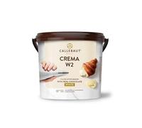 Callebaut Crema W2 bianco, 5 kg di crema, per riempire dolci/cioccolatini/ganache