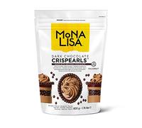 Callebaut Mona Lisa Crispearls - Sacchetto richiudibile in velcro 800 g - Sfere di cereali rivestite aromatizzate per decorare torte, cupcake, cialde, crepes, pancake (cioccolato scuro)