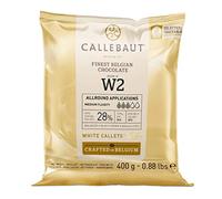 Callebaut N° W2 (28%) - Cioccolato Bianco Belga - Finest Belgian White Chocolate (Callets) 400g
