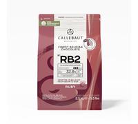 Callebaut Ruby Chocolate Callets RB2 - 2,5 kg | Cioccolato rosa | 32,8% cacao | Fruttato e piccante