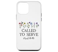 Called to Serve God Quote Christian Bible Verse Mark 10:45 Custodia per iPhone 12 mini