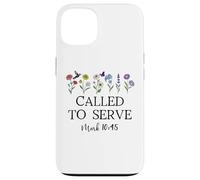 Called to Serve God Quote Christian Bible Verse Mark 10:45 Custodia per iPhone 13