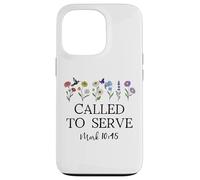 Called to Serve God Quote Christian Bible Verse Mark 10:45 Custodia per iPhone 13 Pro