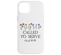 Called to Serve God Quote Christian Bible Verse Mark 10:45 Custodia per iPhone 14 Plus