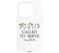 Called to Serve God Quote Christian Bible Verse Mark 10:45 Custodia per iPhone 15 Pro