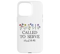 Called to Serve God Quote Christian Bible Verse Mark 10:45 Custodia per iPhone 15 Pro Max