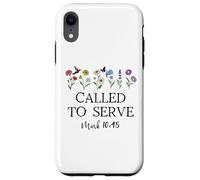 Called to Serve God Quote Christian Bible Verse Mark 10:45 Custodia per iPhone XR