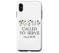 Called to Serve God Quote Christian Bible Verse Mark 10:45 Custodia per iPhone XS Max