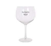 Calledelregalo Tazza da gintonic personalizzata con il testo desiderato - Bicchiere da palla da regalo inciso - Regali originali - Bicchiere da cocktail da 65 cl.